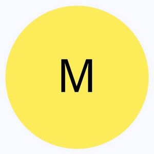 30 SHIPPING STICKERS - 2” ROUND - SIZE MEDIUM “M” - CLOTHING LABELS - YELLOW
